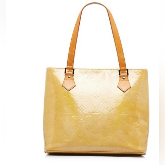 Louis Vuitton Vernis Houston Patent Leather Handbag - Gold Hardware - Mustard - Picture 2 of 4